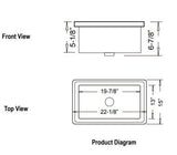 Hatch Sink - White 21 x 15 Rectangle Undermount Sink - BUILDMYPLACE