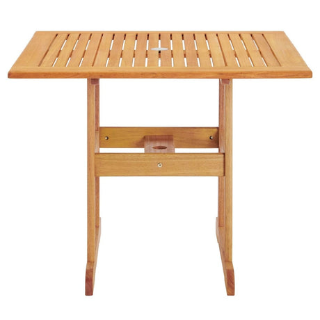 Hatteras Outdoor Patio Eucalyptus Wood Dining Table - BUILDMYPLACE