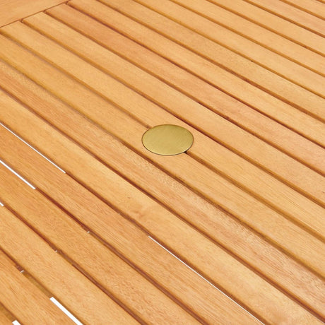 Hatteras Outdoor Patio Eucalyptus Wood Dining Table - BUILDMYPLACE