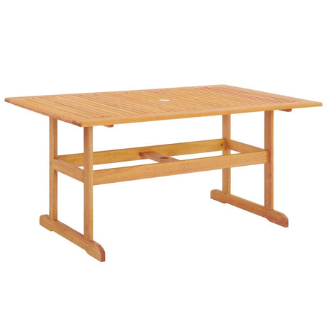 Hatteras Outdoor Patio Eucalyptus Wood Dining Table - BUILDMYPLACE