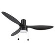 HAVEN 52 inch 3 - Blade Flush Mount Ceiling Fan with Pull Chain - LEDMyPlace
