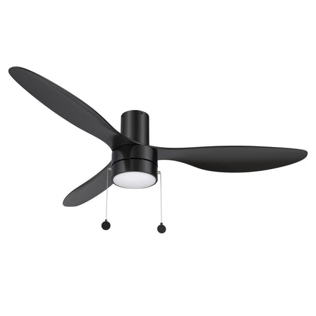 HAVEN 52 inch 3 - Blade Flush Mount Ceiling Fan with Pull Chain - LEDMyPlace