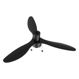 HAVEN 52 inch 3 - Blade Flush Mount Ceiling Fan with Pull Chain - LEDMyPlace