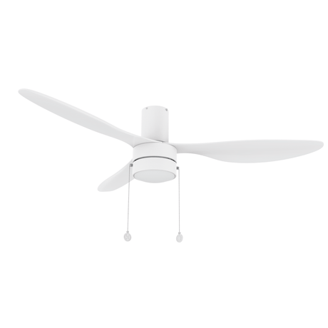 HAVEN 52 inch 3 - Blade Flush Mount Ceiling Fan with Pull Chain - LEDMyPlace