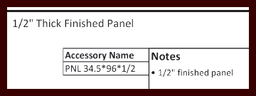 HCI - BLACK ONYX SHAKER RTA - 1/2" PLYWOOD FINISHED PANEL - 34.5"W X 96"L X 1/2"THICK - PNL34.5X96X1/2 - BUILDMYPLACE