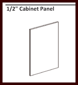 HCI - BLACK ONYX SHAKER RTA - 1/2" PLYWOOD FINISHED PANEL - 34.5"W X 96"L X 1/2"THICK - PNL34.5X96X1/2 - BUILDMYPLACE