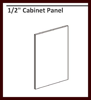 HCI - BLACK ONYX SHAKER RTA - 1/2" PLYWOOD FINISHED PANEL - 34.5"W X 96"L X 1/2"THICK - PNL34.5X96X1/2 - BUILDMYPLACE