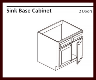 HCI - BLACK ONYX SHAKER RTA - 36" WIDE SINK BASE CABINET - 36"W X 24"D X 34.5"H - SB36 - BUILDMYPLACE