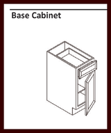 HCI - BLACK ONYX SHAKER RTA - 9"WIDE BASE CABINET WITH ONE DRAWER - 9"W X 34.5"H X 24"D - B09 - BUILDMYPLACE