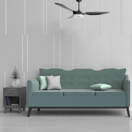 Icebreaker 52 in.(3 - Blade) Best Smart Ceiling Fan w/ Dimmable LED Light and Remote, Indoor/Outdoor, White Finish Works w/ Alexa/Google Home/Siri - LEDMyPlace