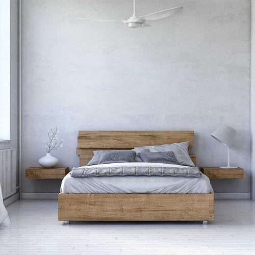 Icebreaker 52 in.(3 - Blade) Best Smart Ceiling Fan w/ Dimmable LED Light and Remote, Indoor/Outdoor, White Finish Works w/ Alexa/Google Home/Siri - LEDMyPlace