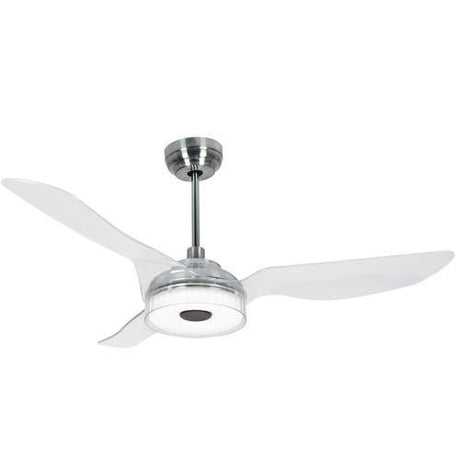 Icebreaker 56 in. (3 - Blade) Indoor/Outdoor Best Smart Ceiling Fan w/ Dimmable LED Light(Set of 2), Silver Finish Works w/ Alexa/Google Home/Siri - LEDMyPlace