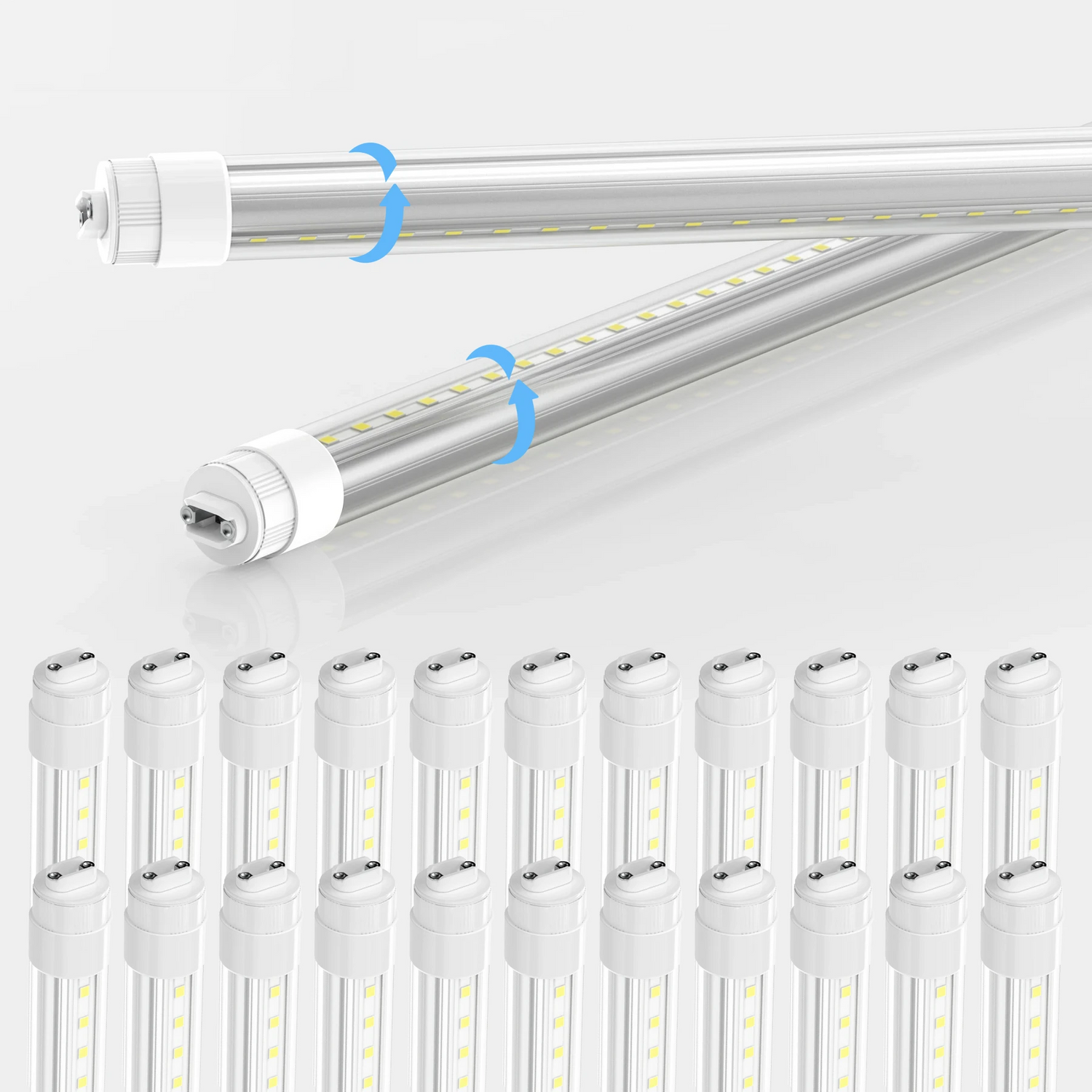 T8 LED Sign Tubes with R17 Base, Ballast-Bypass & Rotatable, Advertisement Lighting