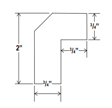 Shaker White - Angle Light Rail Moulding - 96