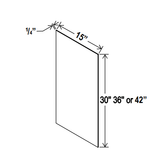 Wall Cabinet Skin Panel - 15W x 30H x 0.25D - Grey Shaker Cabinet - RTA