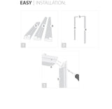 Planum Solid French Double Doors | Planum 0012 Matte Grey | Wood Solid Panel Frame Trims | Closet Bedroom Sturdy Doors