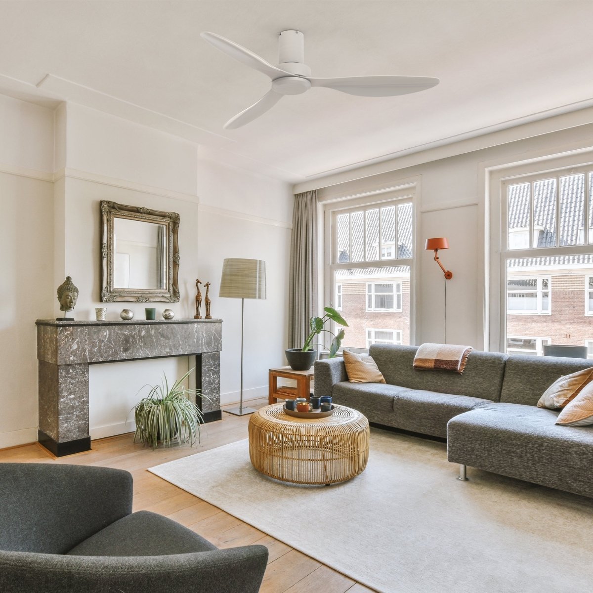 Isola 52 inch 3 - Blade No Light Ceiling Fan with Remote - LEDMyPlace