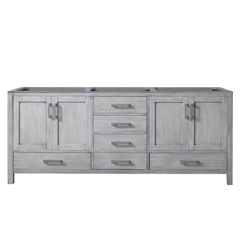 Jacques 80" Distressed Grey Vanity Cabinet Only