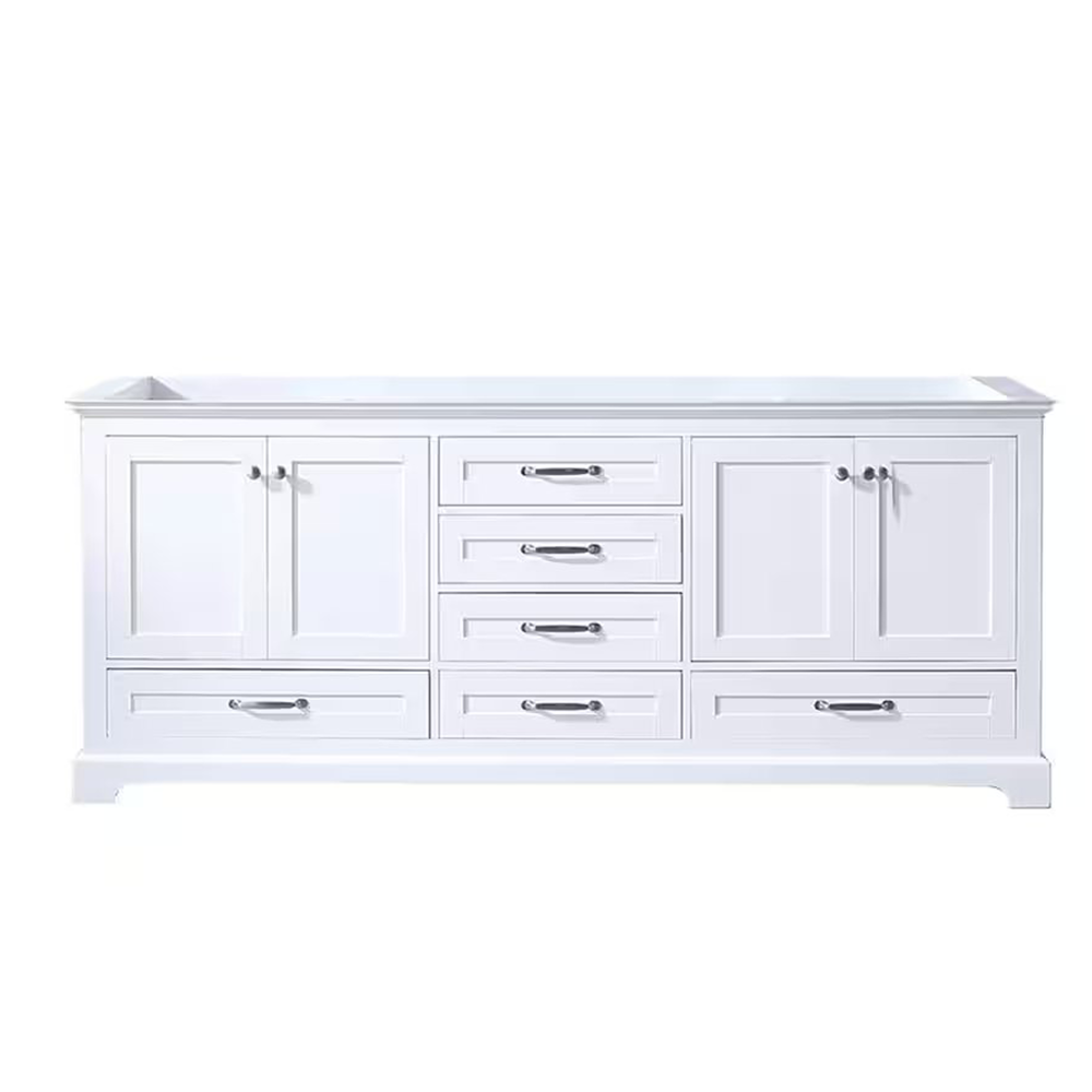 Jacques 80" White Vanity Cabinet Only