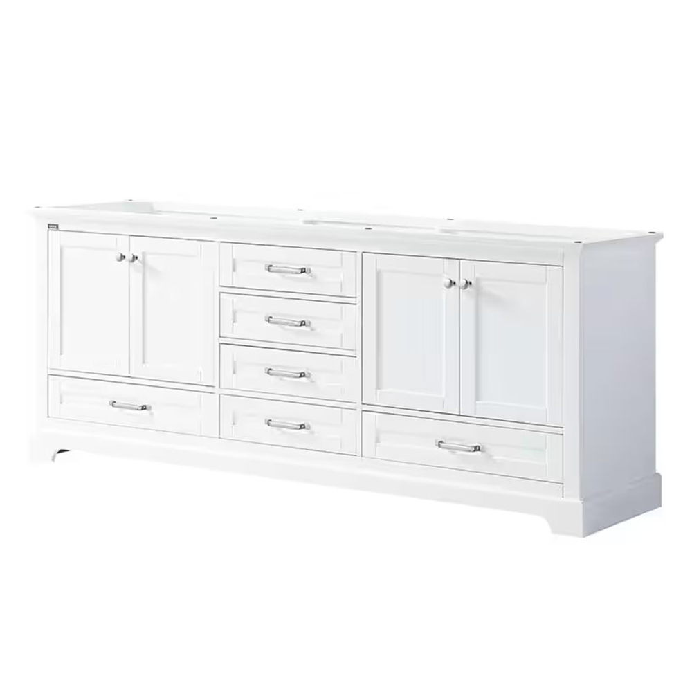 Jacques 80" White Vanity Cabinet Only