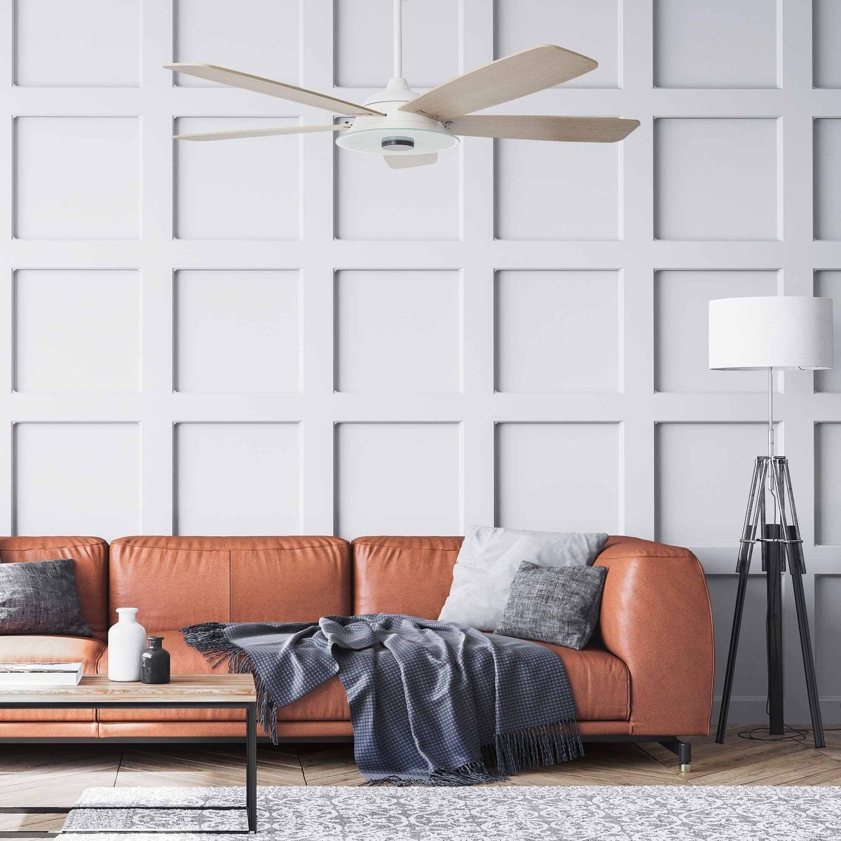 JOURNEY 56 inch 5 - Blade Smart Ceiling Fan with LED Light & Remote - LEDMyPlace