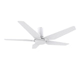 KAJ 48 inch 5 - Blade Flush Mount Smart Ceiling Fan with LED Light & Remote - LEDMyPlace