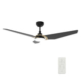 KAJ 52 inch 3 - Blade Smart Ceiling Fan with LED Light & Remote - LEDMyPlace
