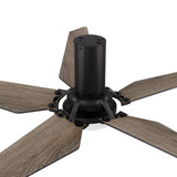 KAJ 52 inch 5 - Blade Flush Mount Smart Ceiling Fan with LED Light & Remote - LEDMyPlace