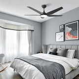 KAJ 52 inch 5 - Blade Smart Ceiling Fan with LED Light & Remote - LEDMyPlace