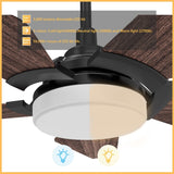 KAJ 52 inch 5 - Blade Smart Ceiling Fan with LED Light & Remote - LEDMyPlace