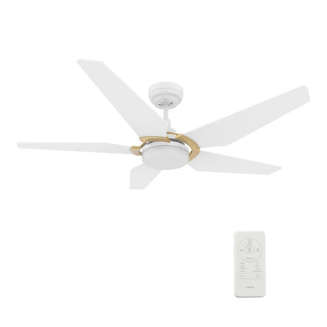 KAJ 52 inch 5 - Blade Smart Ceiling Fan with LED Light & Remote - LEDMyPlace