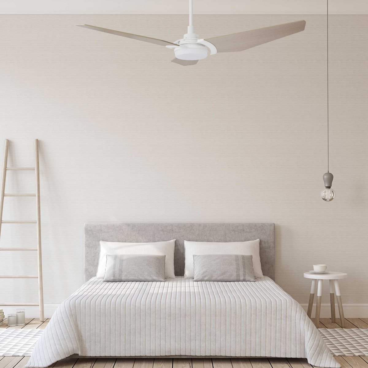 KAJ 56 inch 3 - Blade Smart Ceiling Fan with LED Light & Remote - LEDMyPlace