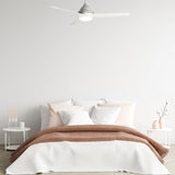 KENDRICK 52 inch 3 - Blade Best Ceiling Fan with LED Light Kit & Remote Control - White/White - LEDMyPlace