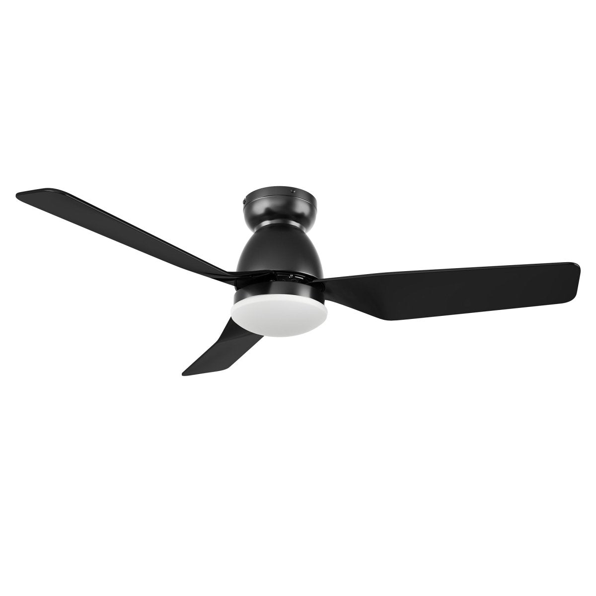 KENSEE 44 inch 3 - Blade Flush Mount Smart Ceiling Fan with LED Light & Remote - LEDMyPlace
