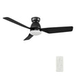 KENSEE 44 inch 3 - Blade Flush Mount Smart Ceiling Fan with LED Light & Remote - LEDMyPlace