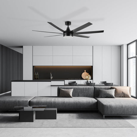 KIMA 65 inch 7 - Blade Ceiling Fan with LED Light & Remote - LEDMyPlace