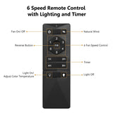 KIMA 65 inch 7 - Blade Ceiling Fan with LED Light & Remote - LEDMyPlace