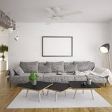 Kipton 52 inch 5 - Blade Ceiling Fan with LED Light Kit & Remote Control - White - LEDMyPlace