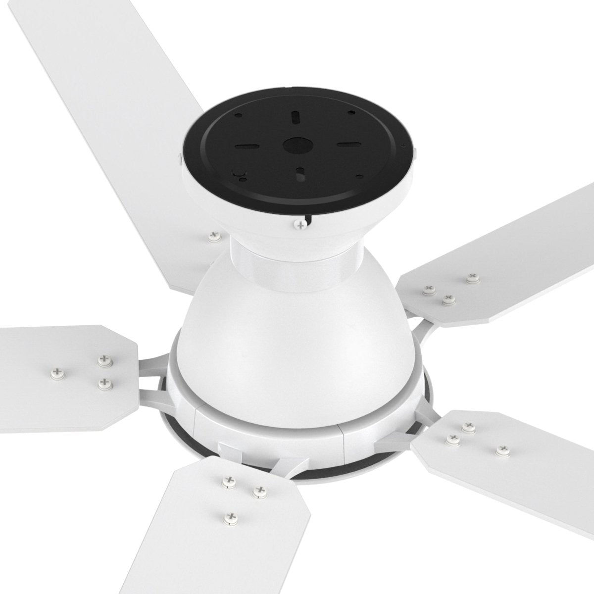 Kipton 52 inch 5 - Blade Ceiling Fan with LED Light Kit & Remote Control - White - LEDMyPlace