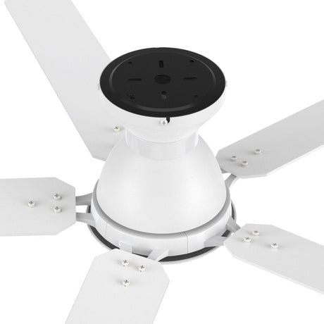Kipton 52 inch 5 - Blade Ceiling Fan with LED Light Kit & Remote Control - White - LEDMyPlace