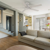 Kipton 52 inch 5 - Blade Ceiling Fan with LED Light Kit & Remote Control - White - LEDMyPlace