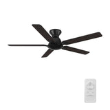 Kipton 52 inch 5 - Blade Ceiling Fan with Remote Control - Black/wooden/Walnut - LEDMyPlace