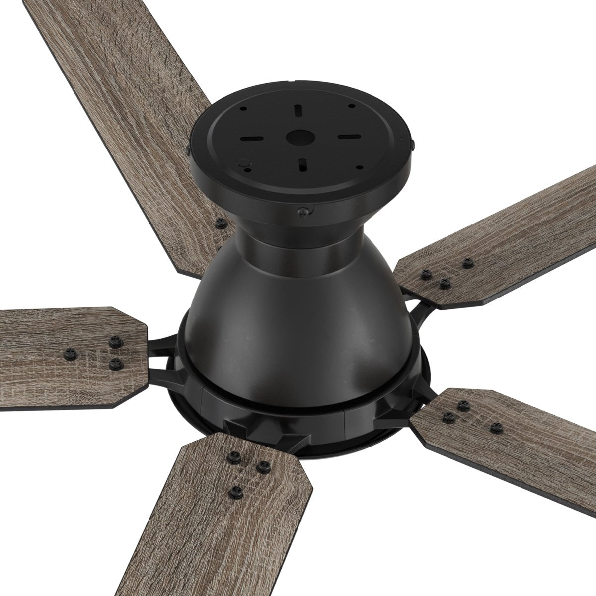Kipton 52 inch 5 - Blade Ceiling Fan with Remote Control - Black/wooden/Walnut - LEDMyPlace