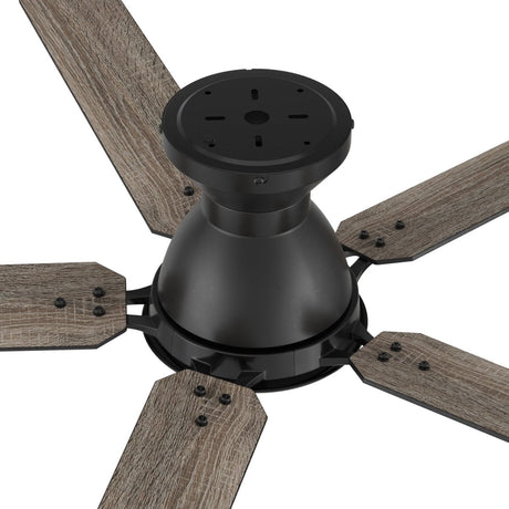 Kipton 52 inch 5 - Blade Ceiling Fan with Remote Control - Black/wooden/Walnut - LEDMyPlace