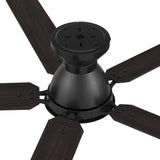 Kipton 52 inch 5 - Blade Ceiling Fan with Remote Control - Black/wooden/Walnut - LEDMyPlace