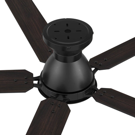 Kipton 52 inch 5 - Blade Ceiling Fan with Remote Control - Black/wooden/Walnut - LEDMyPlace