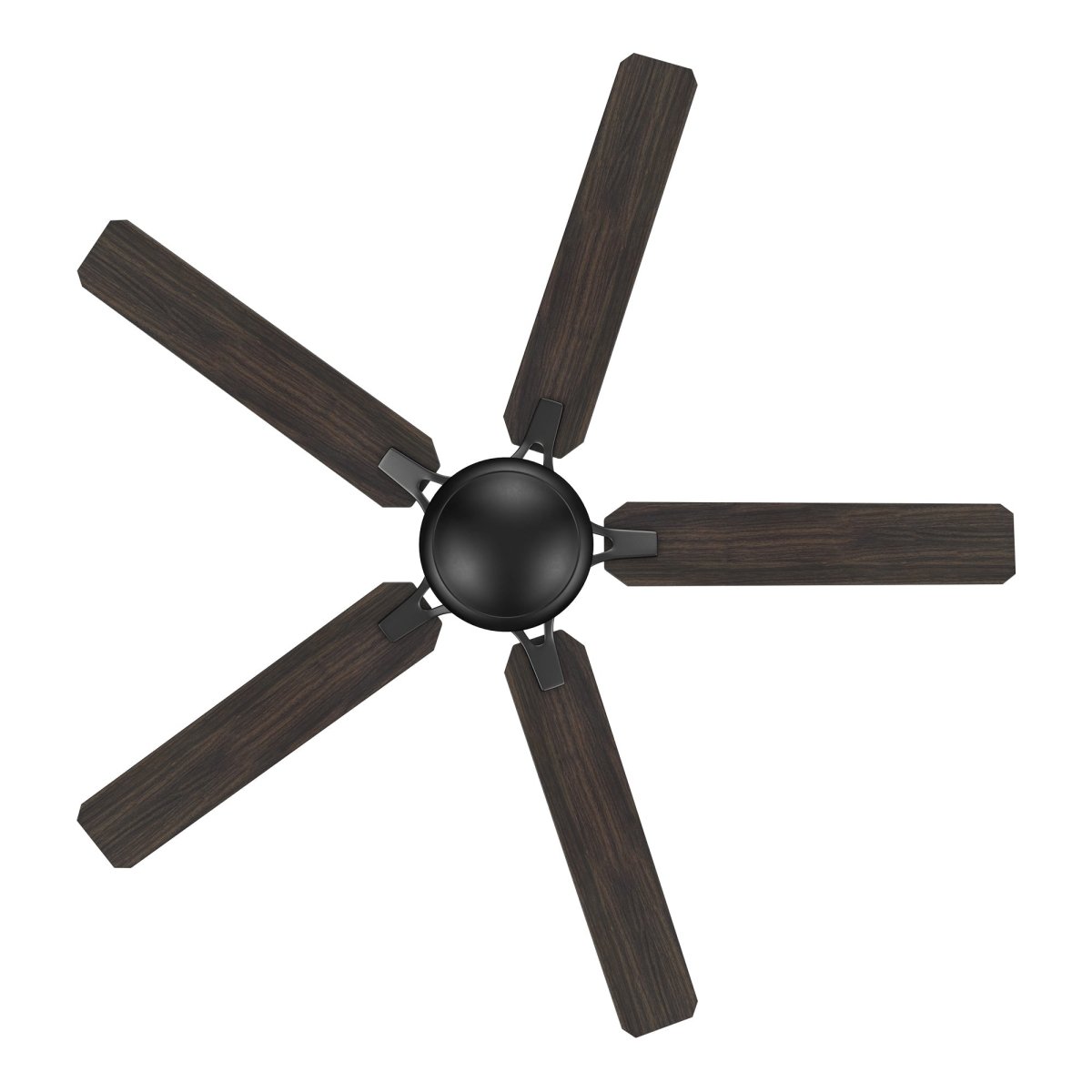 Kipton 52 inch 5 - Blade Ceiling Fan with Remote Control - Black/wooden/Walnut - LEDMyPlace