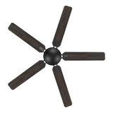Kipton 52 inch 5 - Blade Ceiling Fan with Remote Control - Black/wooden/Walnut - LEDMyPlace