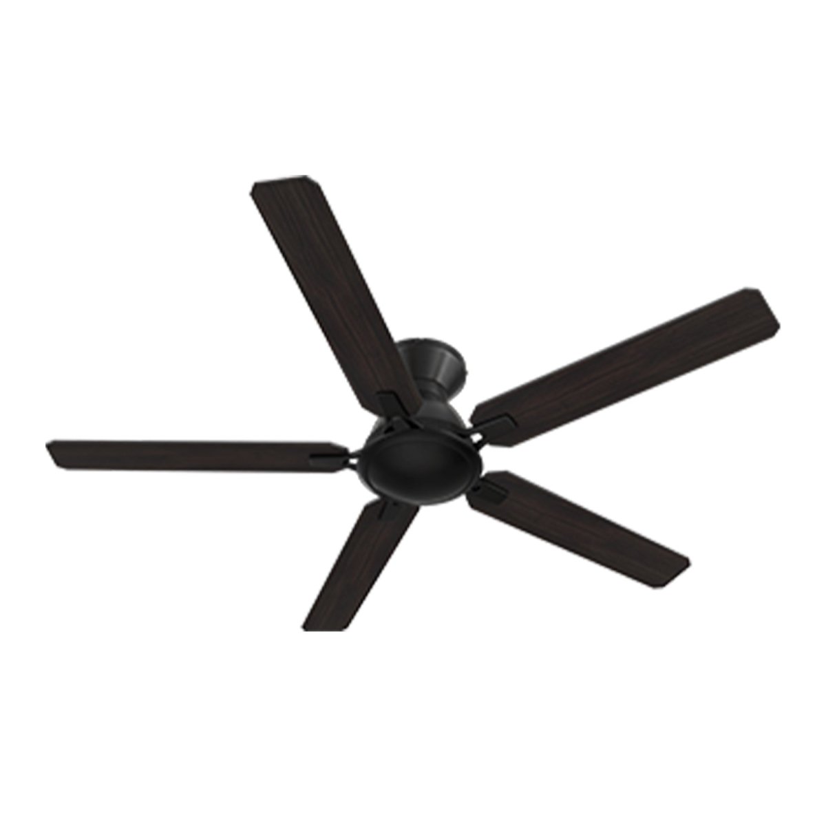 Kipton 52 inch 5 - Blade Ceiling Fan with Remote Control - Black/wooden/Walnut - LEDMyPlace