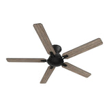 Kipton 52 inch 5 - Blade Ceiling Fan with Remote Control - Black/wooden/Walnut - LEDMyPlace